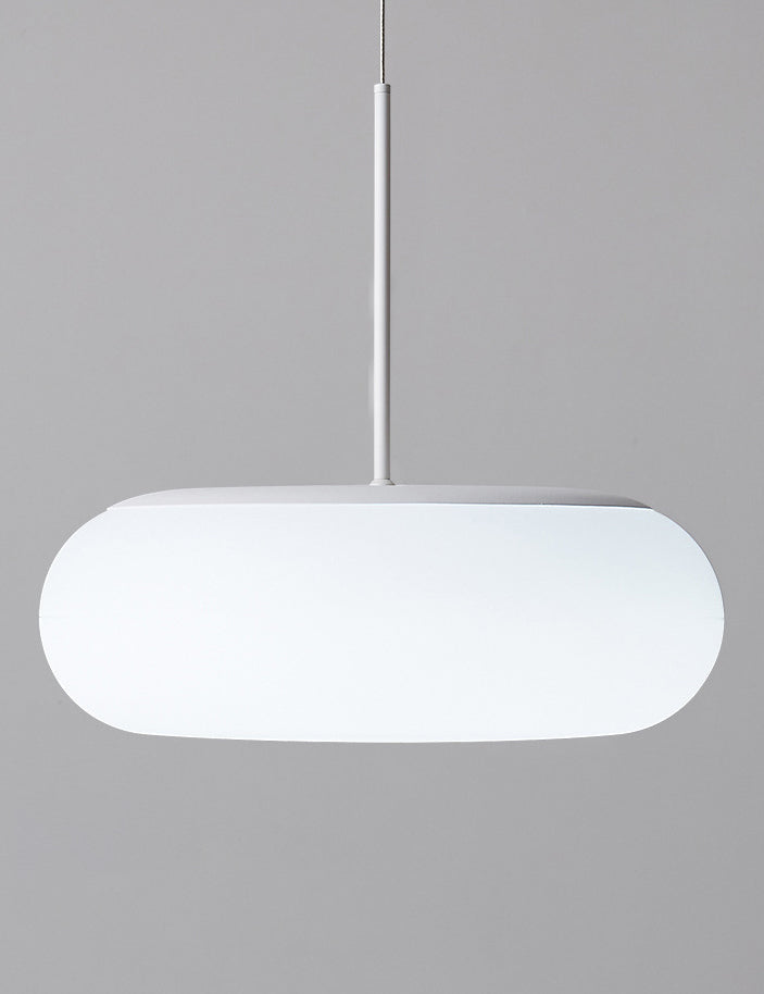 Bianca 1 Lampada a ciondolo a battente leggera Modern Minimalist Plastic Hanging Lampada per tavolo da pranzo