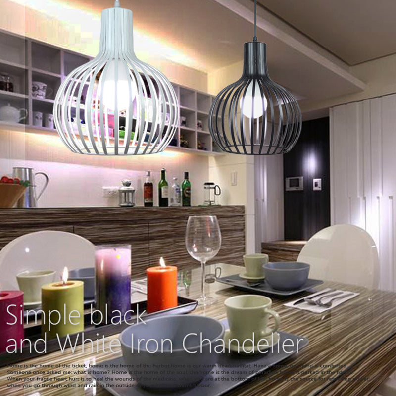 Metall 1 hellanhänger leichte nordische einfache Tränenkäfighängelampe für das Restaurant