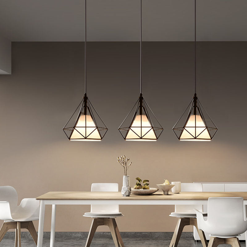 Diamond Iron Cluster Anhänger Beleuchtung moderne minimalistische Hanglampe für Esstisch