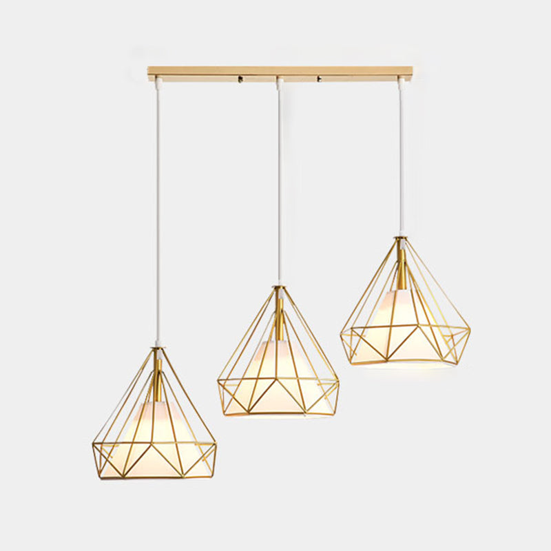 Diamond Iron Cluster Anhänger Beleuchtung moderne minimalistische Hanglampe für Esstisch