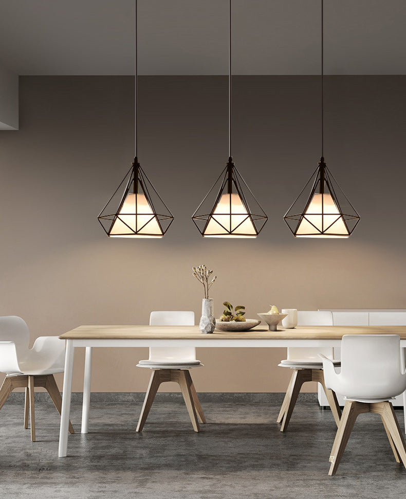 Diamond Iron Cluster Anhänger Beleuchtung moderne minimalistische Hanglampe für Esstisch