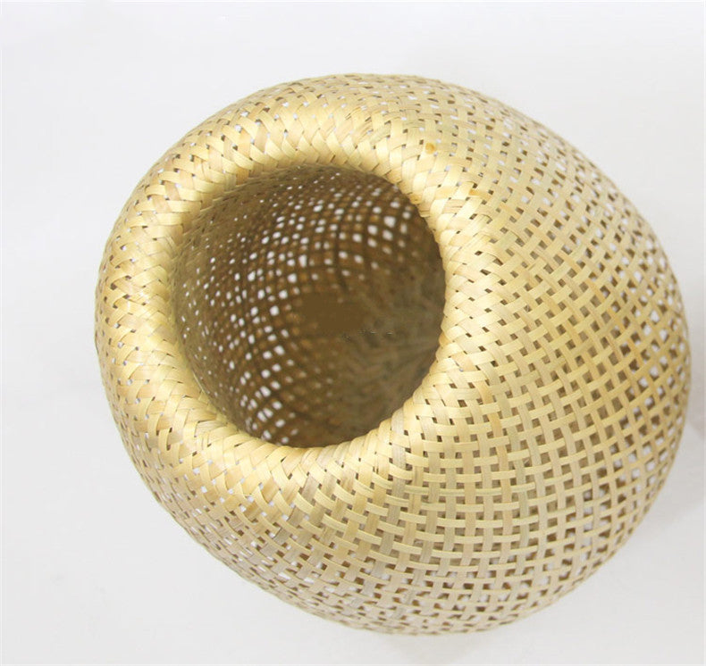 Beige colgante colgante colgante estilo 1 bulbo colgante de bambú para mesa de comedor