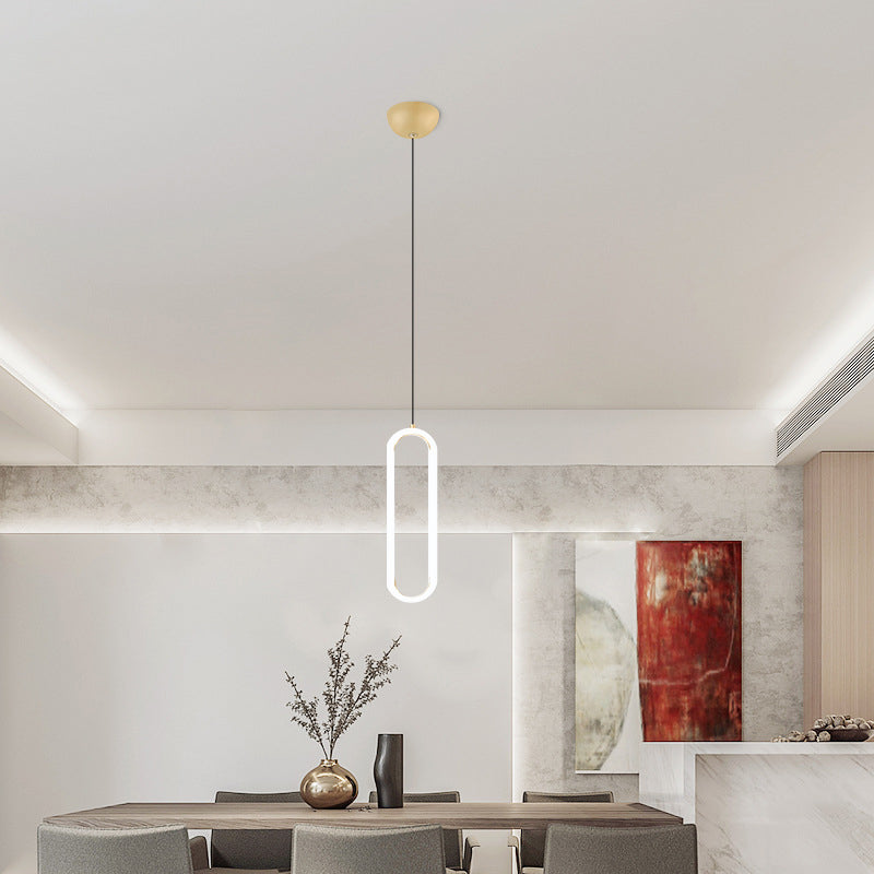 Gouden ronde vorm hanglamp moderne minimalistische ledhanglamp voor woonkamer