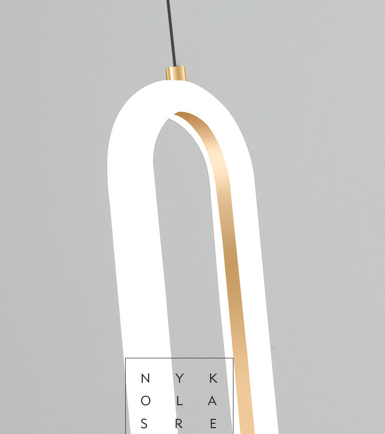Gouden ronde vorm hanglamp moderne minimalistische ledhanglamp voor woonkamer