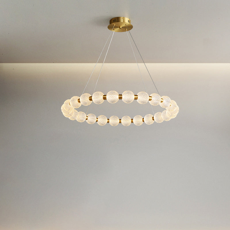 Gouden ronde vorm hanglamp moderne minimalistische acryl -ledhanglamp voor woonkamer