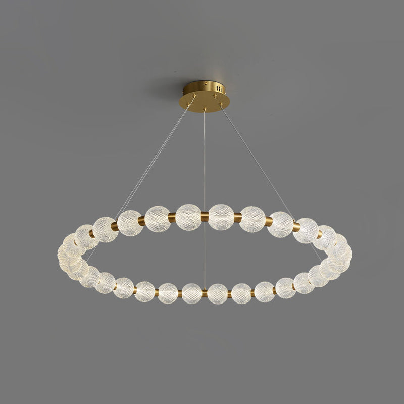 Gouden ronde vorm hanglamp moderne minimalistische acryl -ledhanglamp voor woonkamer