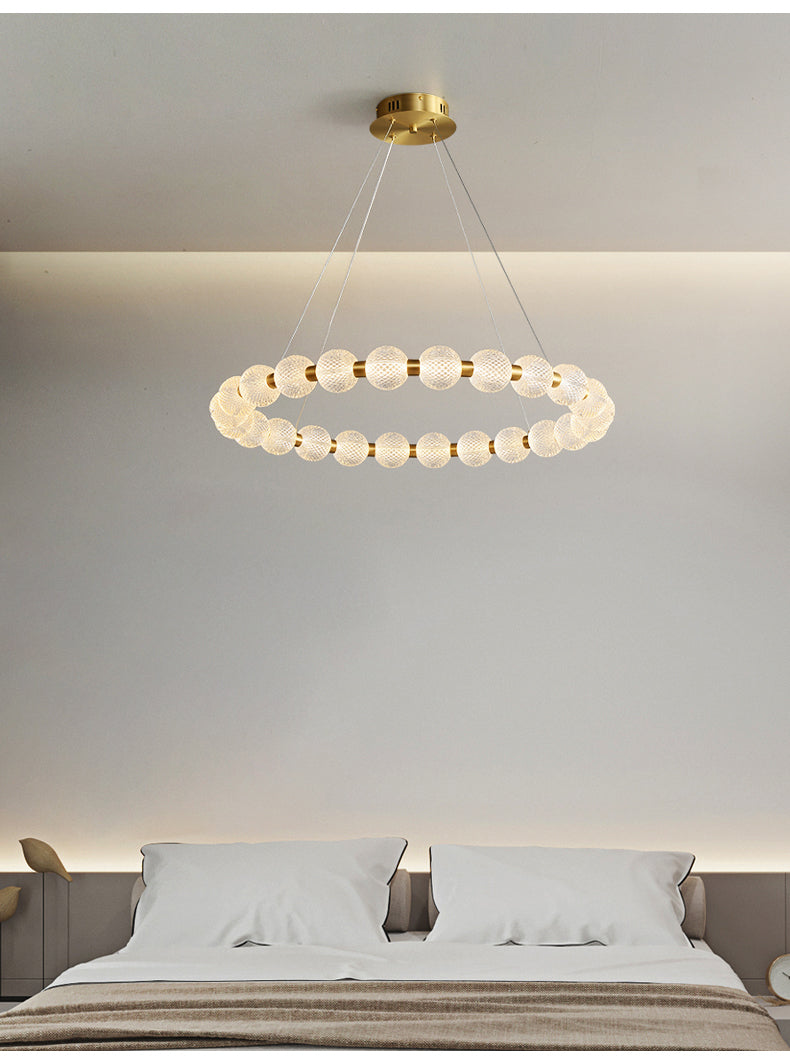 Gouden ronde vorm hanglamp moderne minimalistische acryl -ledhanglamp voor woonkamer