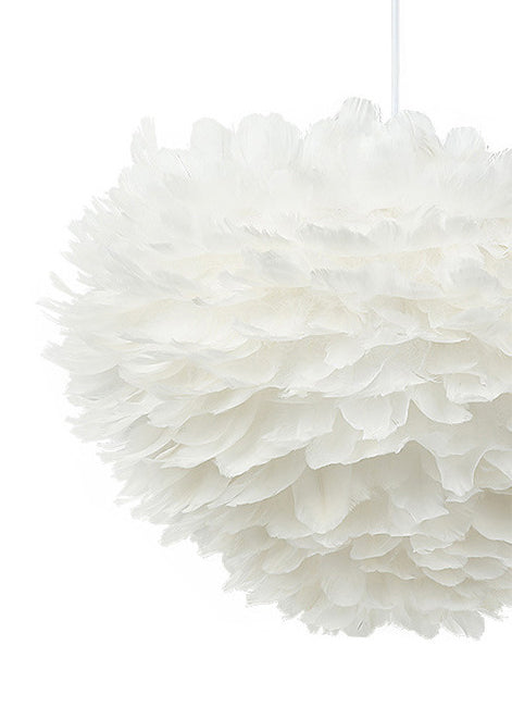 Art Deco Feather Pendant Lighting Modern Nordic Creative Globe Hanging Ceiling Light for Bedroom