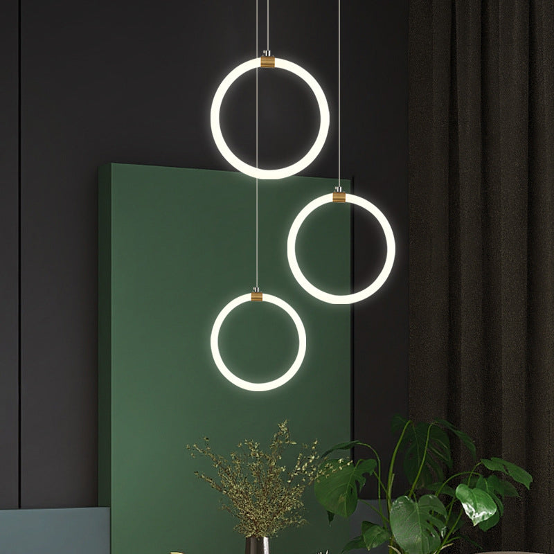 Gouden ronde vorm hanglamp moderne minimalistische ledhanglamp voor woonkamer