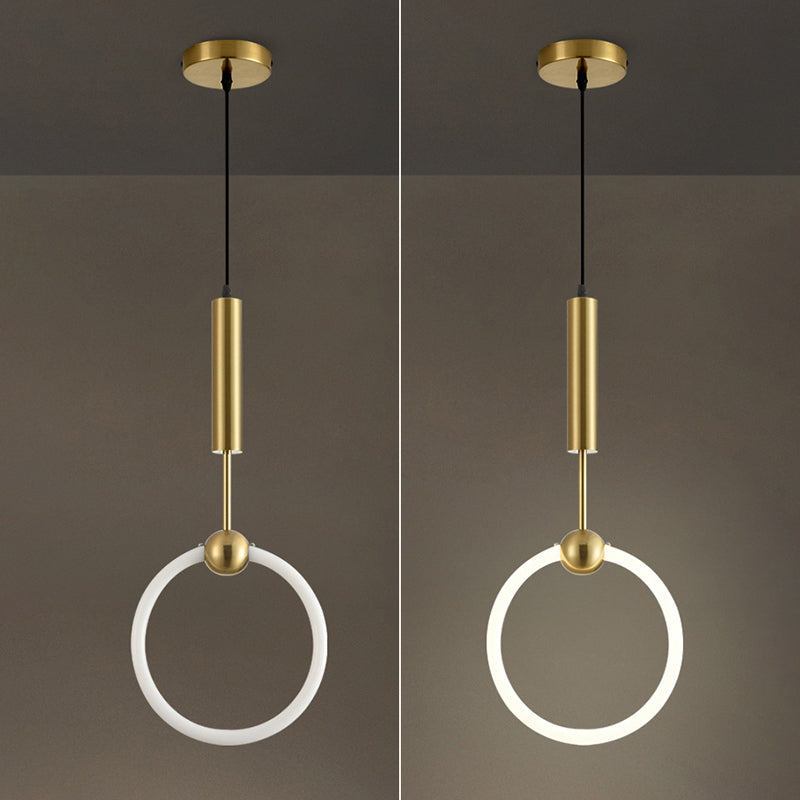 Gouden ronde vorm hanglamp moderne minimalistische ledhanglamp voor woonkamer