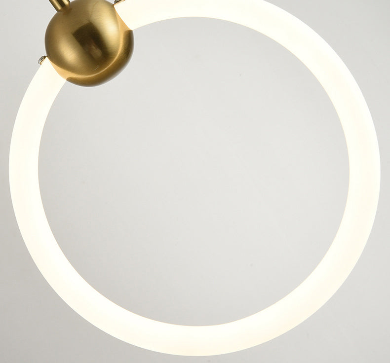 Gouden ronde vorm hanglamp moderne minimalistische ledhanglamp voor woonkamer