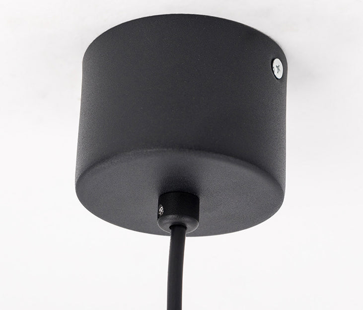 Noordse moderne creatieve metalen hanglampje Zwart vliegende schotel LED -ophanging Licht voor slaapkamer
