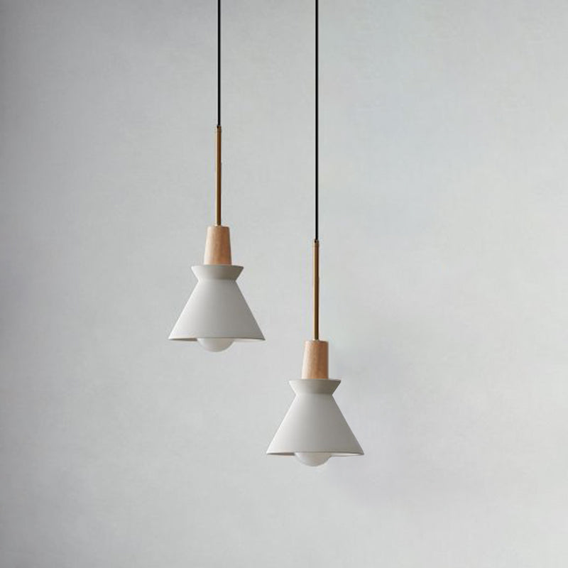 Weißer Zement verjüngter hängende leichte nordische minimalistische Stil 1 Light Restaurant Down Mini Anhänger