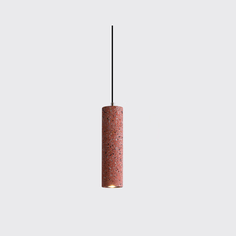 Nordic Modern Cylindrical Shape Pendant Light Concrete Small Suspension Light  for Living Room