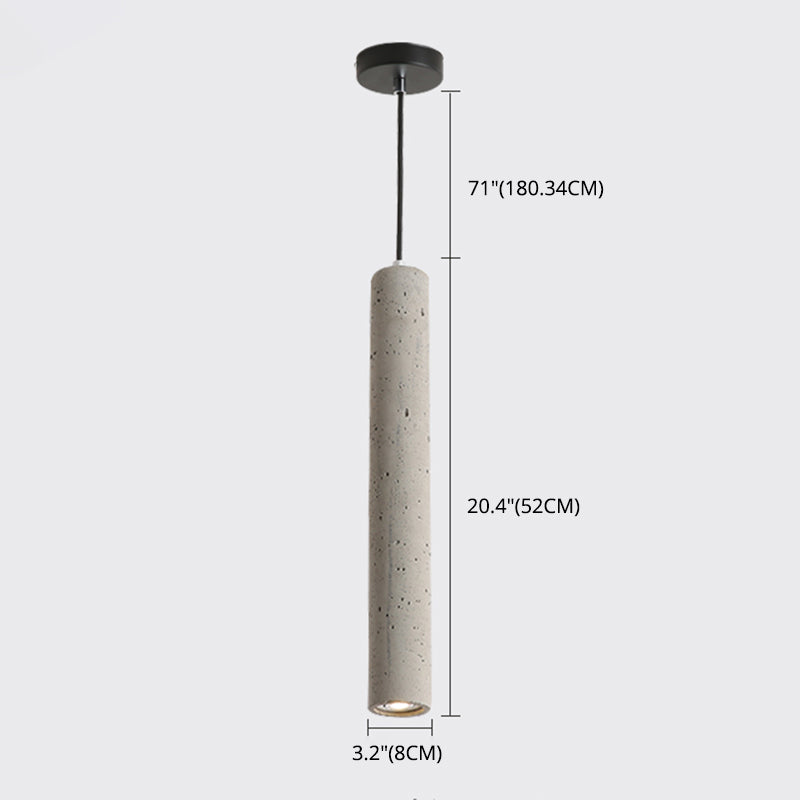Nordic Modern Cylindrical Shape Pendant Light Concrete Small Suspension Light  for Living Room