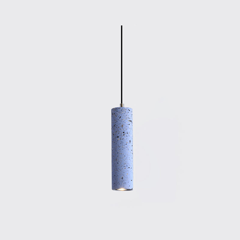Nordic Modern Cylindrical Shape Pendant Light Concrete Small Suspension Light  for Living Room