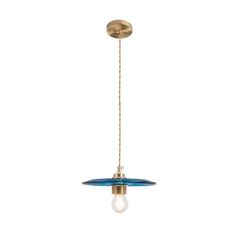 Retro Minimaliste 1 Light Pendante Lens Lens Glass Shade Pendante Pending Lightture for Living Room