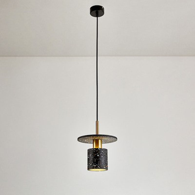 Nordic Modern Cylindrical Shape Pendant Light Concrete Small Suspension Light  for Living Room