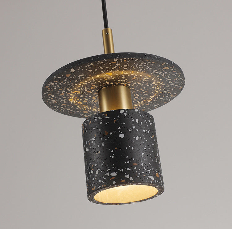 Nordic Modern Cylindrical Shape Pendant Light Concrete Small Suspension Light  for Living Room