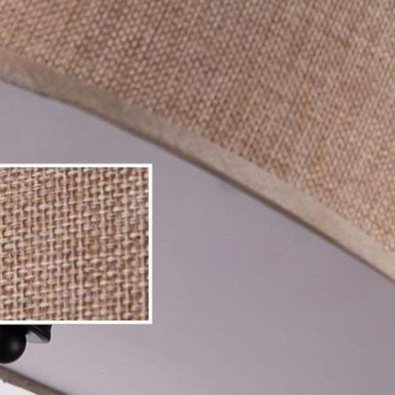 Light Yellow Finish Chandelier, Black Edge, Adjustable Chain Ceiling Light