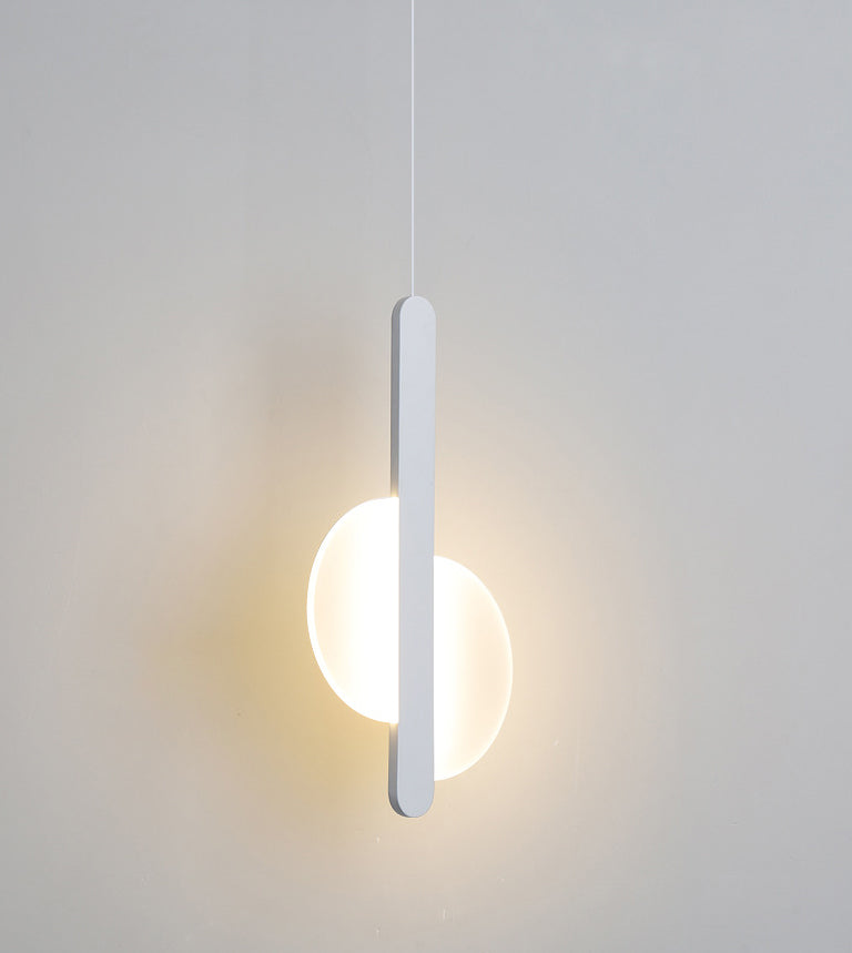 Round Shape LED Pendant Lamp Modern Minimalist Metal Hanging Lamp for Living Room
