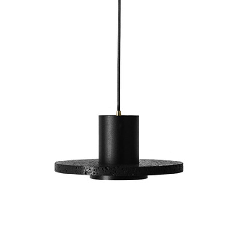 Black Hat Stone Hanging Light Nordic Creative 1 Light  Restaurant Ceiling Pendant Lamp