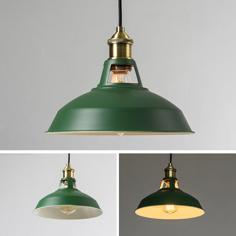 Nordic Industrial  Barn Shade Pendant Light Metal 1-Light Pendant Lighting for Restaurant
