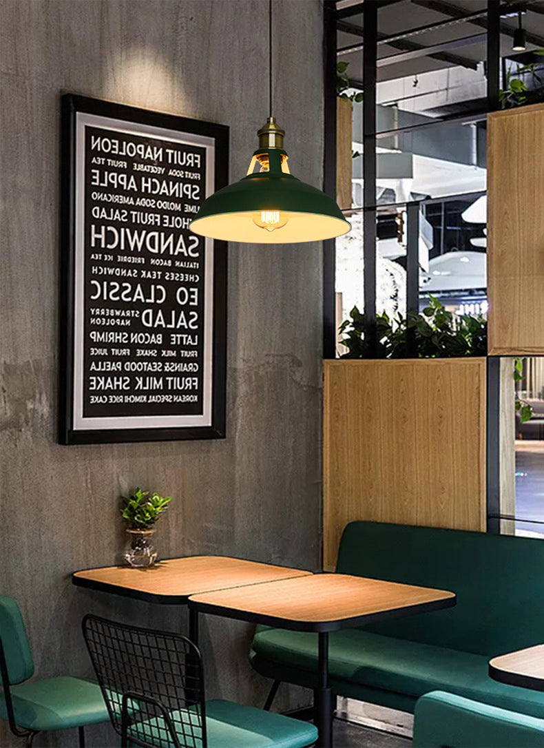 Nordic Industrial  Barn Shade Pendant Light Metal 1-Light Pendant Lighting for Restaurant