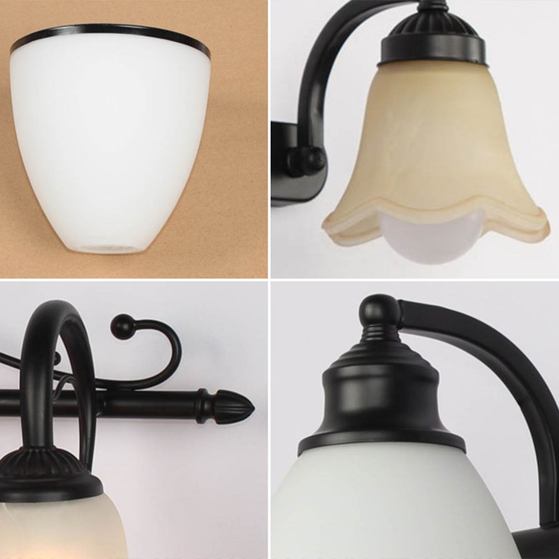 Armed Vanity Mirror Lights American Retro Style Glass Vanity Light