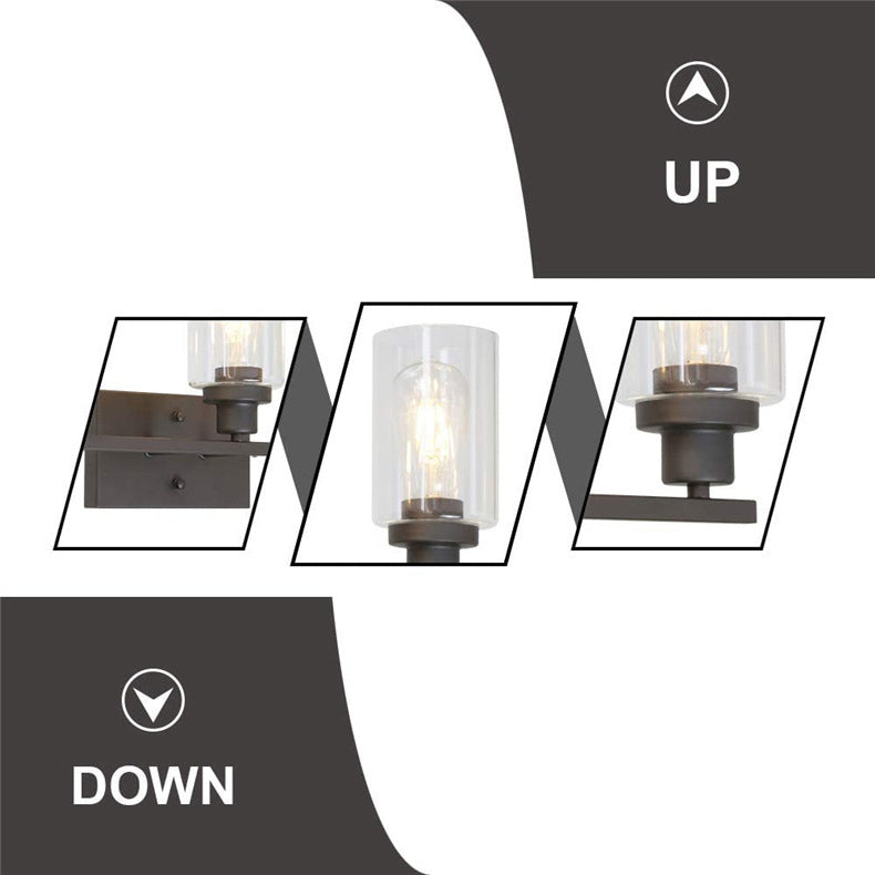 Cilindro vanità luci specchio in stile industriale americano Vanity Light