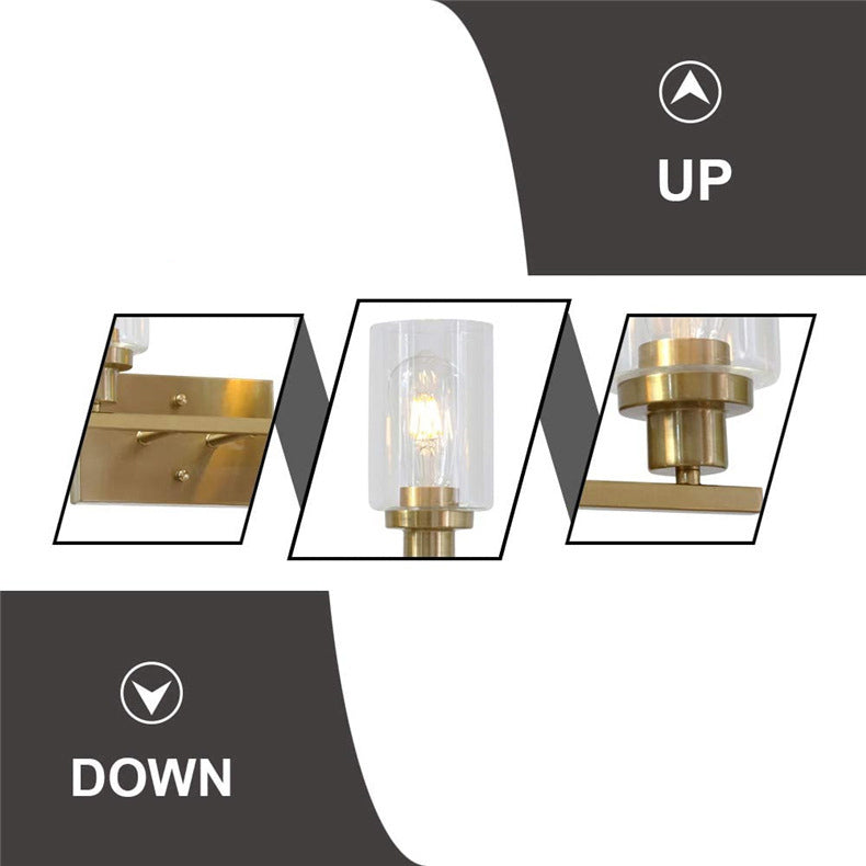 Cilindro vanità luci specchio in stile industriale americano Vanity Light