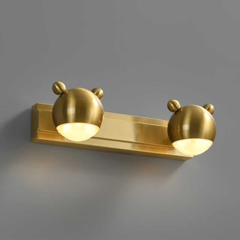 Globe Vanity Wall Light Fixtures Nordic Minimalist Style Copper Vanity Light