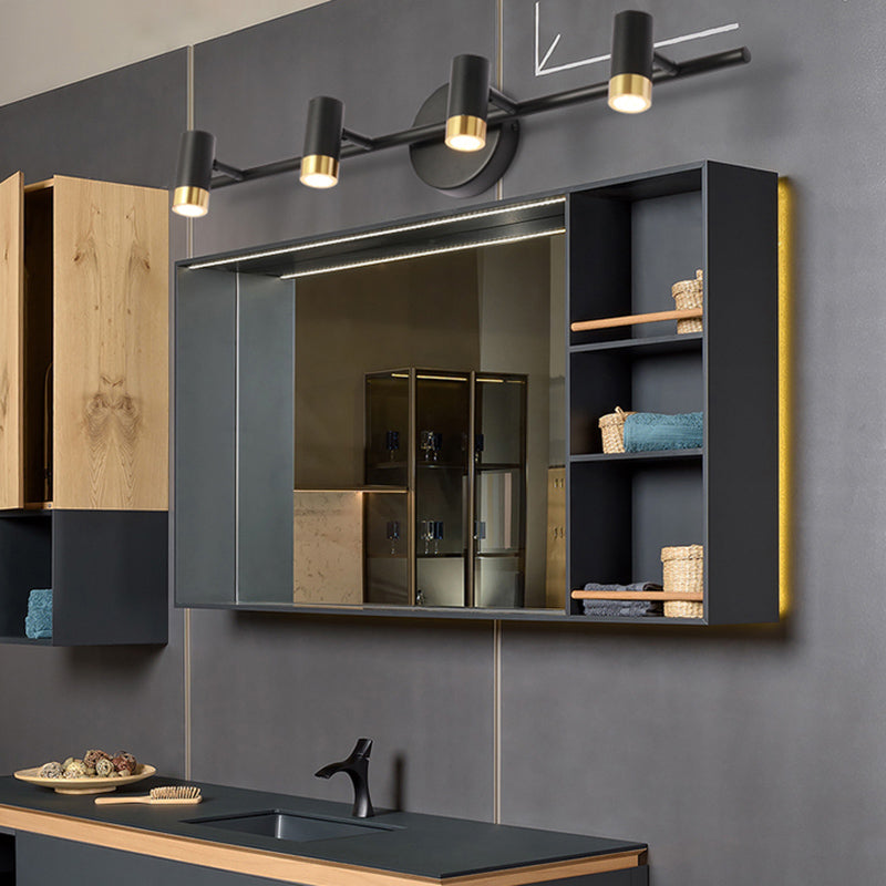 Luci specchietti di vanità cilindri Light Nordic Luxury Style Metal Vanity Lampada