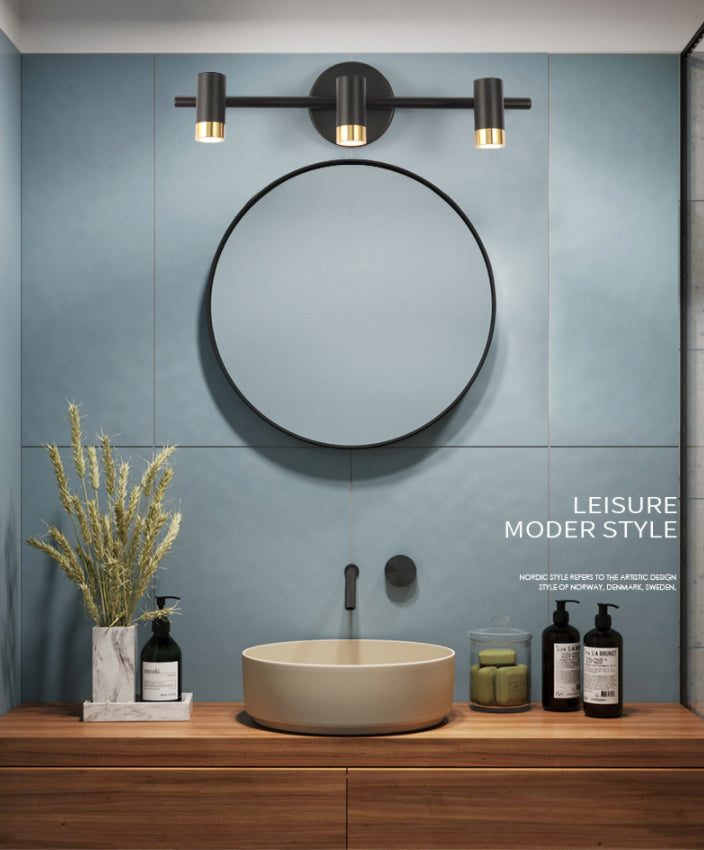 Luci specchietti di vanità cilindri Light Nordic Luxury Style Metal Vanity Lampada