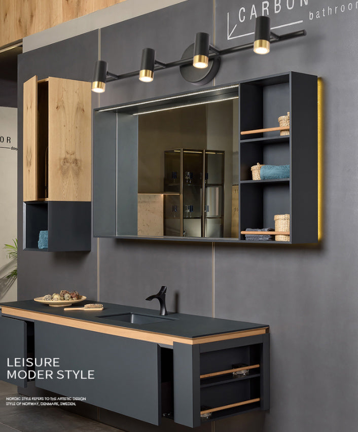 Luci specchietti di vanità cilindri Light Nordic Luxury Style Metal Vanity Lampada