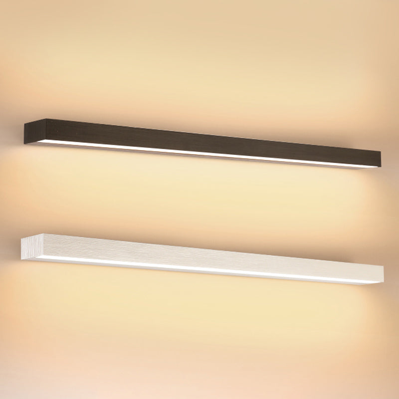 Rectangle LED Vanity Lamp Modern Minimalist Style Plastic Single Vanity Light