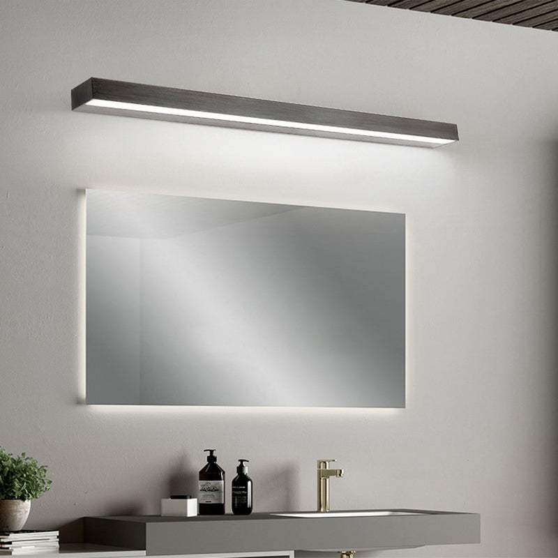 Rectangle LED Vanity Lamp Modern Minimalist Style Plastic Single Vanity Light