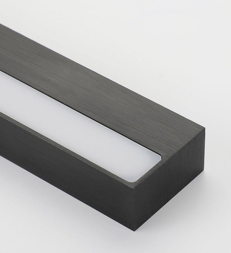 Rectangle LED Vanity Lamp Modern Minimalist Style Plastic Single Vanity Light