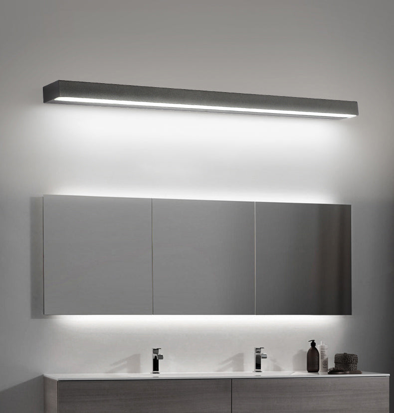 Rectangle LED Vanity Lamp Modern Minimalist Style Plastic Single Vanity Light