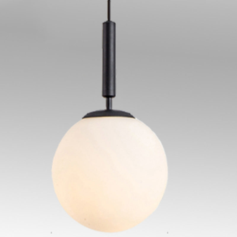 Modern Minimalist Design Globe Affendere lampada Opal Glass Glass Glass 1 Luce Light Light