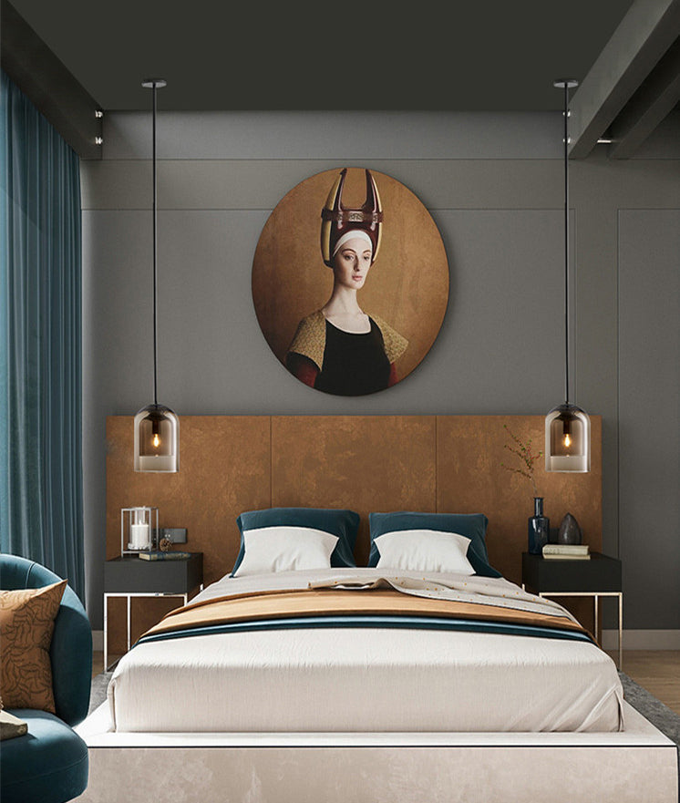 1 leichte Anhängerlampe moderne minimalistische Bell -Doppelglas -Hängelampe für Wohnzimmer