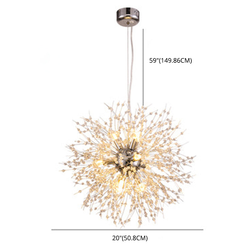 Paardebloem gevormd metallic hangend licht Moderne Minimalistische stijl Restaurant Pendant plafondlamp met 47 "verstelbare hangdraad