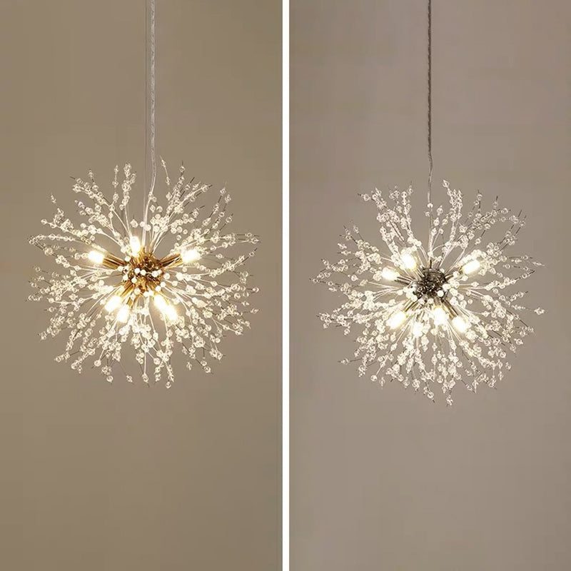 Paardebloem gevormd metallic hangend licht Moderne Minimalistische stijl Restaurant Pendant plafondlamp met 47 "verstelbare hangdraad