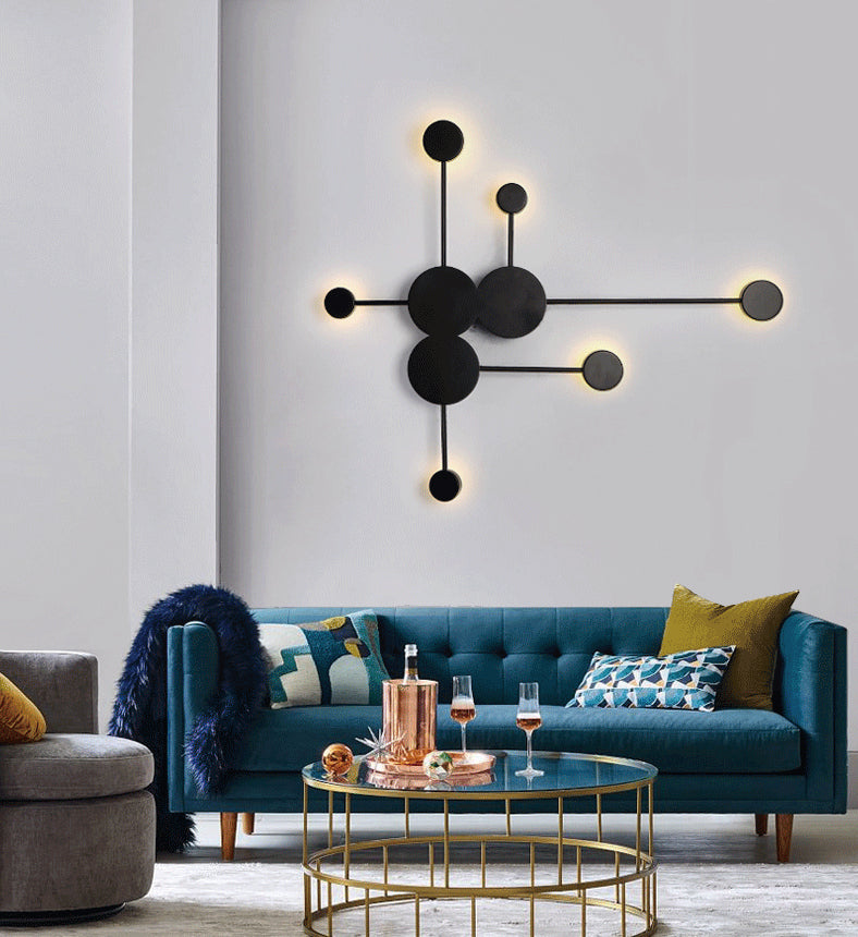 Kreisförmige Wandmontaglampe moderne Einfachheit Acrylwandhalterung für Wohnzimmer