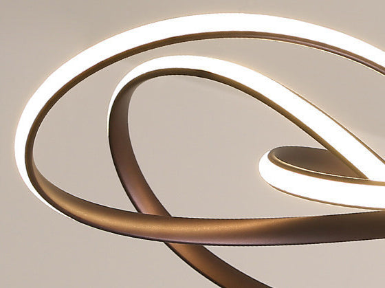 Lampada lampadina a LED contemporanea lampadario a pendente lampadario attorcigliato con tonalità metallica