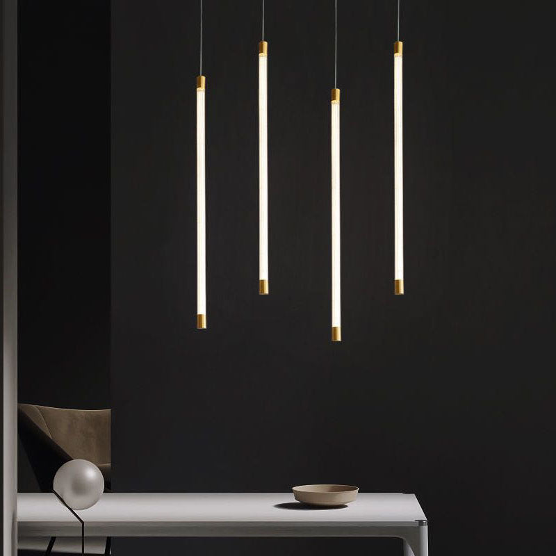 Minimalismo in lega di alluminio LED a LED sospeso MODERNO MODERNO MODERNA Sospensione Long Sussion Aione in oro