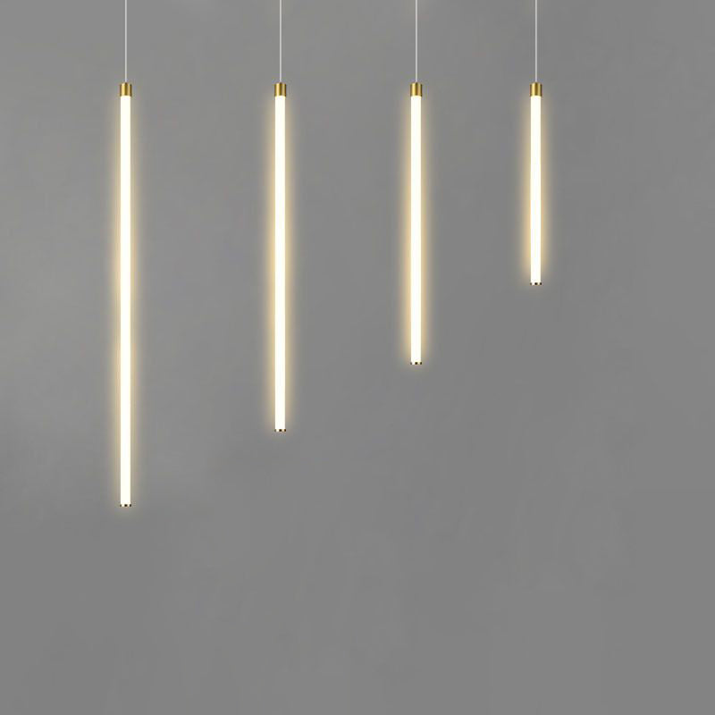 Minimalismo in lega di alluminio LED a LED sospeso MODERNO MODERNO MODERNA Sospensione Long Sussion Aione in oro