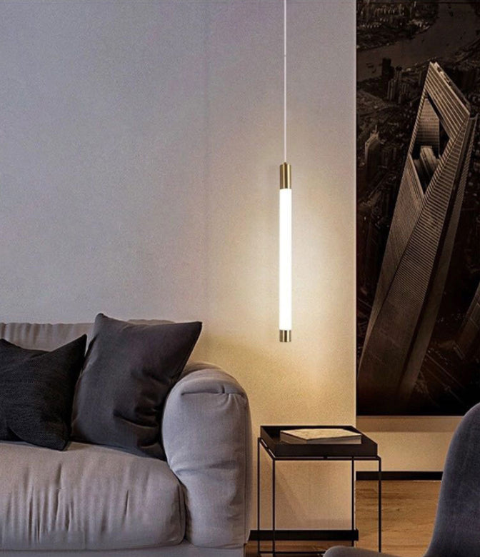 Minimalismo in lega di alluminio LED a LED sospeso MODERNO MODERNO MODERNA Sospensione Long Sussion Aione in oro