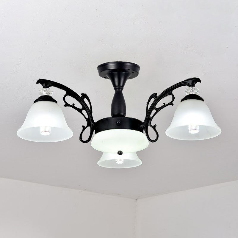 Administrateur de plafond de chambre à coucher en verre semi-chasseur ombré Tiffany