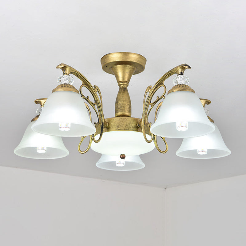 Administrateur de plafond de chambre à coucher en verre semi-chasseur ombré Tiffany